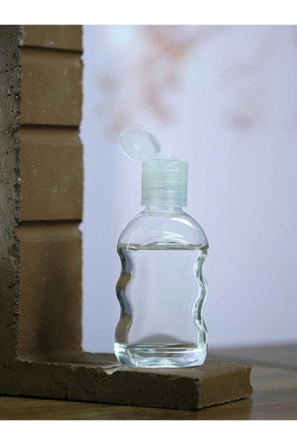 52 Adet 50 Ml Tırtıklı Boş Flip Top Kapaklı Kolonya - Dezenfektan Şişesi - 50 ml - Resim 2