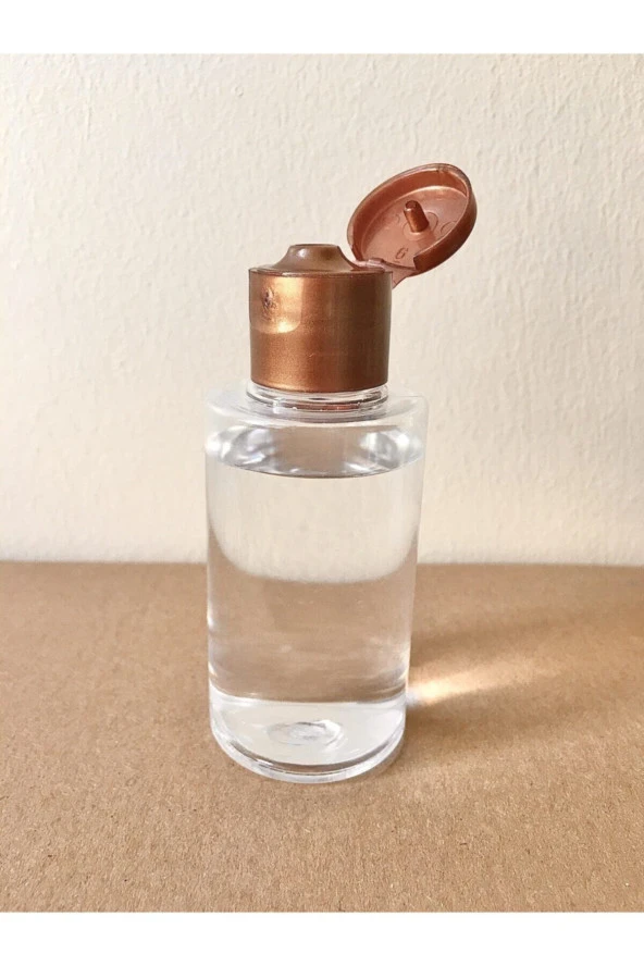 10 Adet 50ml Bronz Fliptop Kapak Om62 Dezenfektan Kolonya Parfüm Boş Şişesi - 50 ml - 2