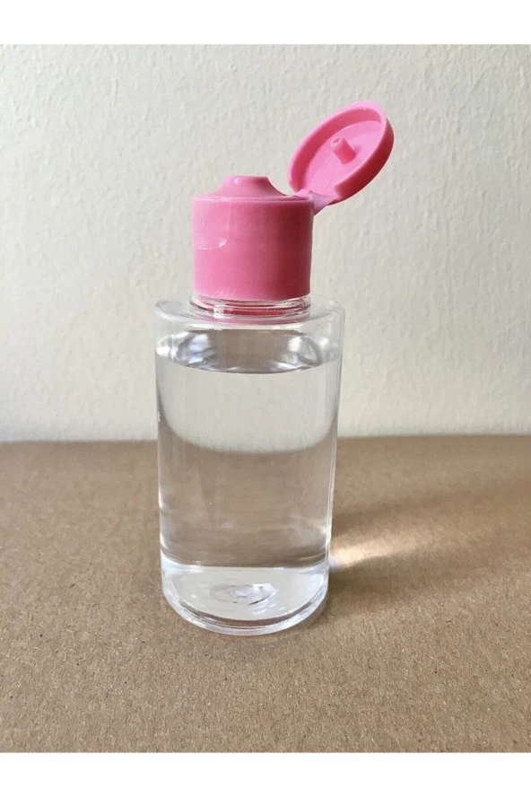 50 Adet 50 ml Pembe Fliptop Kapak Om62 Dezenfektan Boş Şişesi - 50 ml - Resim 2