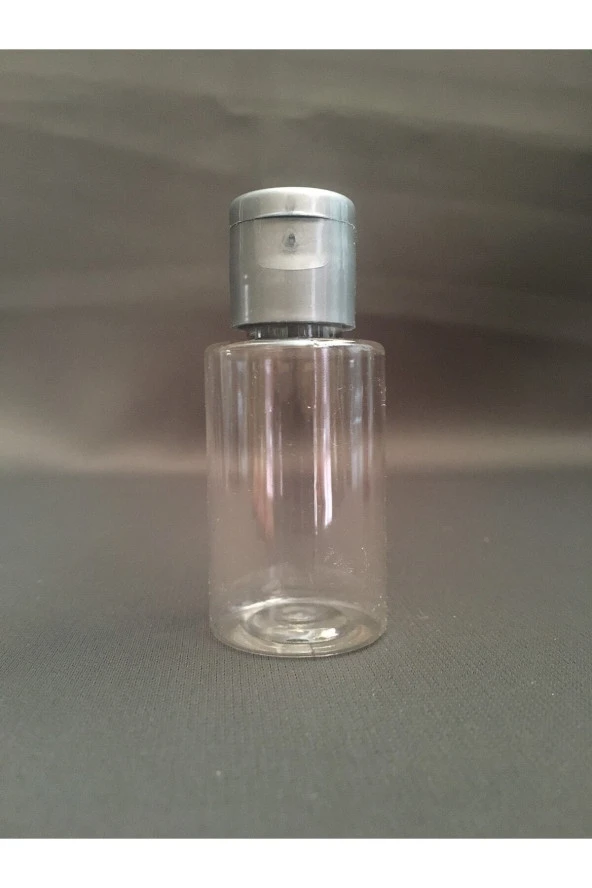 10 Adet 30 Ml Fliptop Kapaklı Om80 Gri Kapaklı Dezenfektan Kolonya Boş Plastik Şişesi - 30 ml