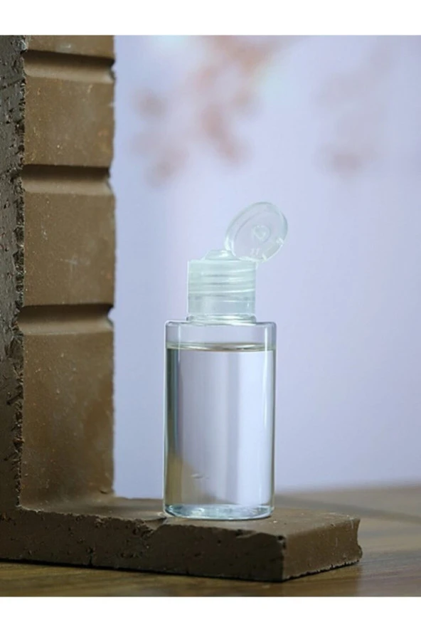 12 Adet 30 Ml Boş Flip Top Kapaklı Kolonya - Dezenfektan Şişesi