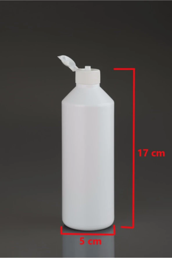 250 ml 100 adet Flip Top açma kapak boş şişe beyaz - Resim 4