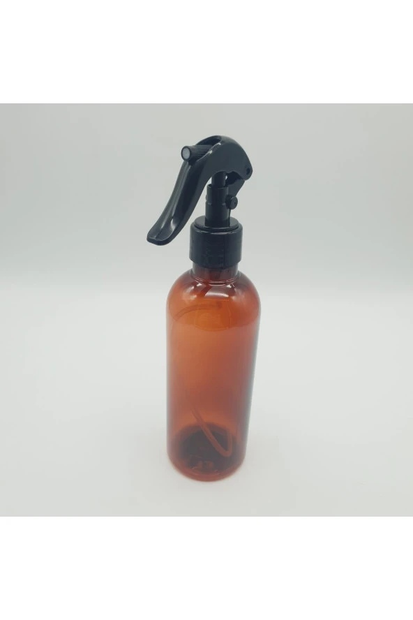 10 Adet 400 Cc Amber Pet Şişe Mermi Model Triger Sprey Kapak - Resim 2