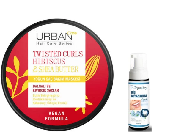 Twisted Curls Hibiscus & Shea Butter Yoğun Saç Bakım Maskesi - Diş Beyazlatıcı Köpük Hediye