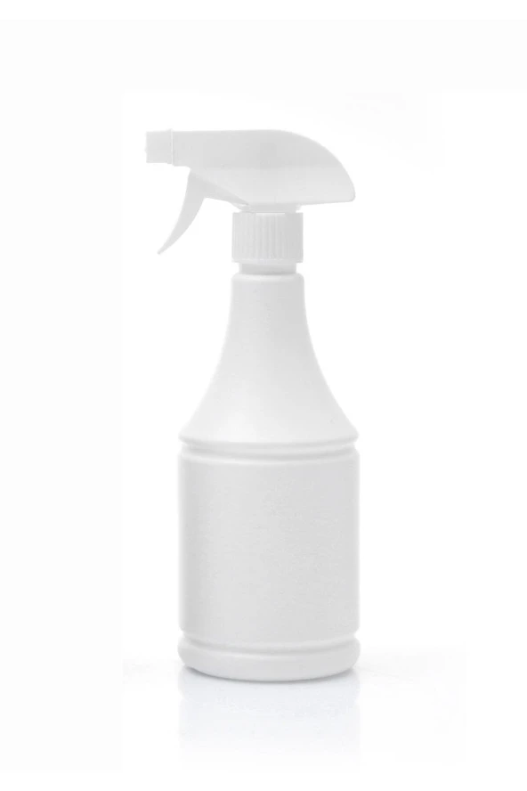 100 Adet - 500ml Plastik Beyaz Konik Sprey Şişe - Beyaz Başlık ürün görseli 1