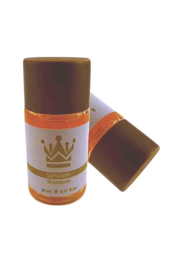 500 Adet Gold Geniş Kapak Standart Otel Tipi Mini Duş Şampuanı 30 ML Silindir Şişe ürün görseli 1