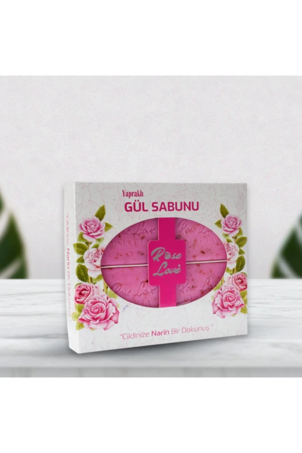 Rose Love Gül Yapraklı Güzellik Ve Cilt Bakım Sabunu 80gr*4 Lü Lüks Kutu - Resim 2