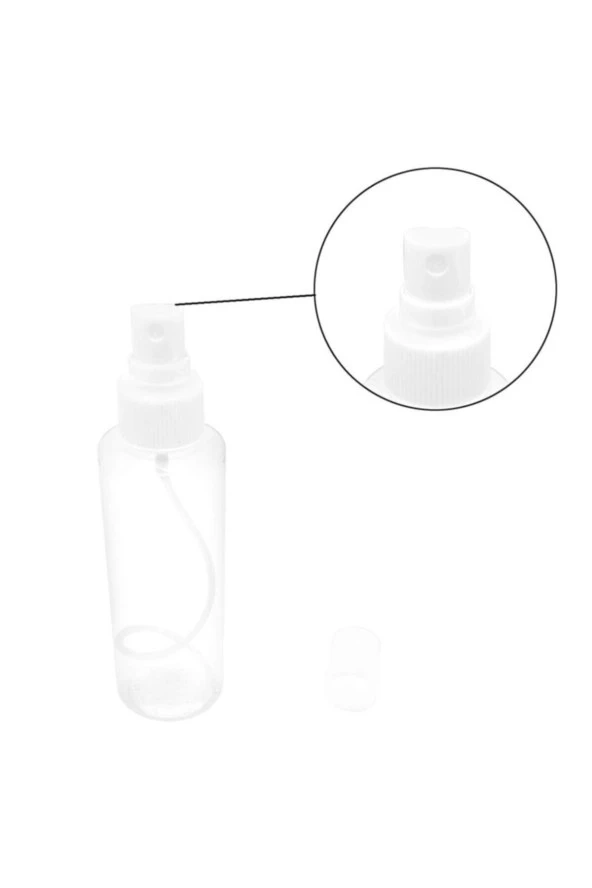 Sprey Kapaklı Dezenfektan Ve Kolonya Boş Şişesi 100 Adet 50 ml - 3
