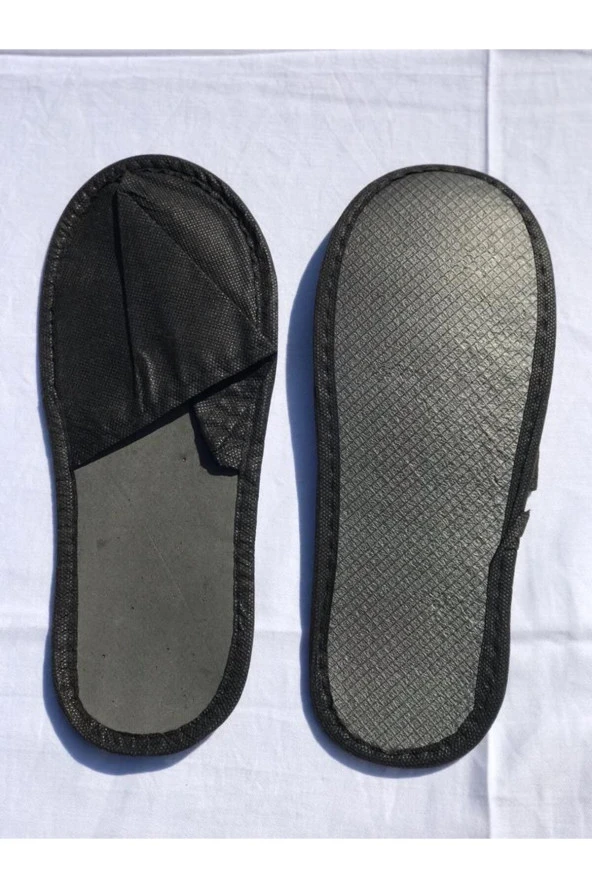 500 Çift Çevre Biyeli Siah Tela Otel Terliği Tek Kullanımlık - Resim 2