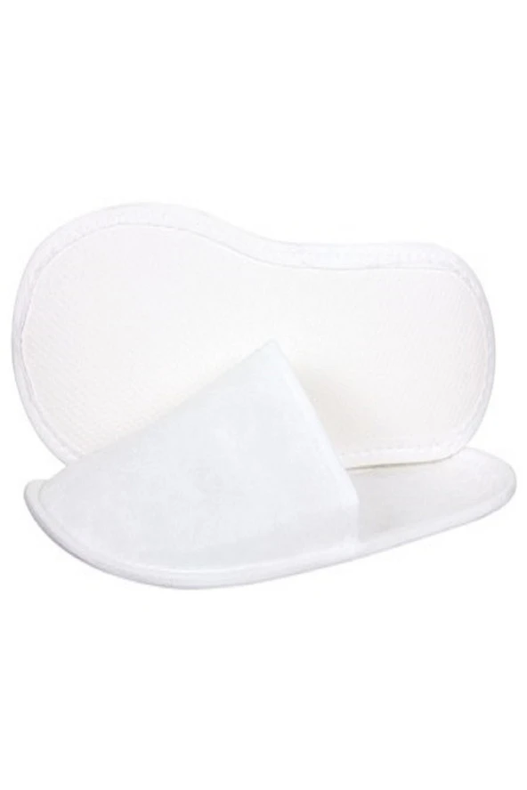 100 Adet Tek Kullanımlık Otel Terliği Çiftli Beyaz Çift Ambalajlı - Resim 2