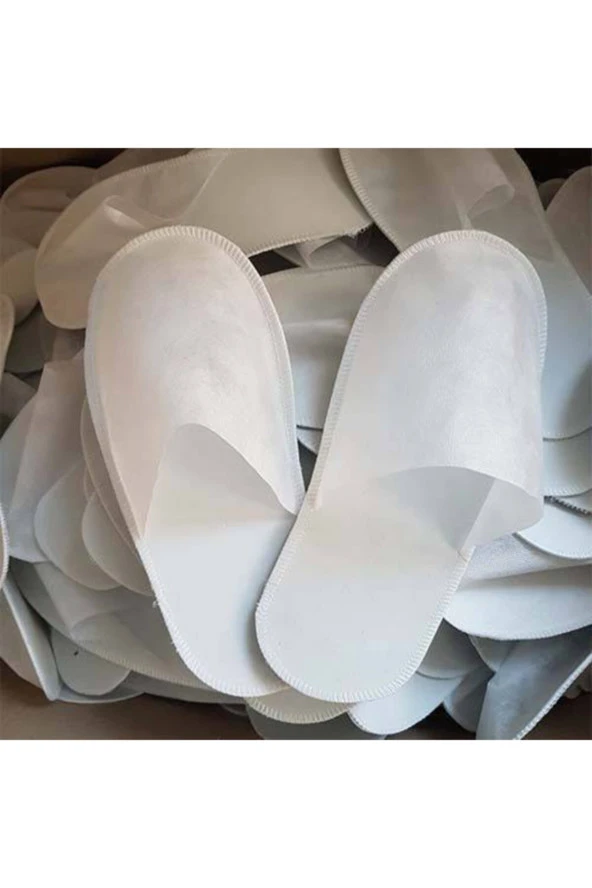 Unisex Beyaz Üreticiden 500 Çift Tek Kullanımlık Terlik - Resim 7