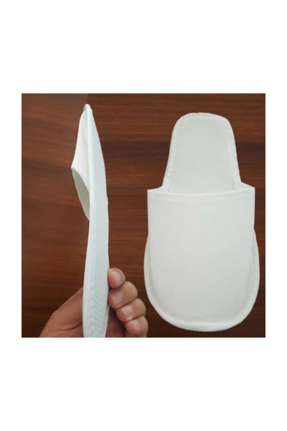 Elyaf Alt Süngerli Tek Kullanımlık Otel Terliği 100 Çift - Resim 3