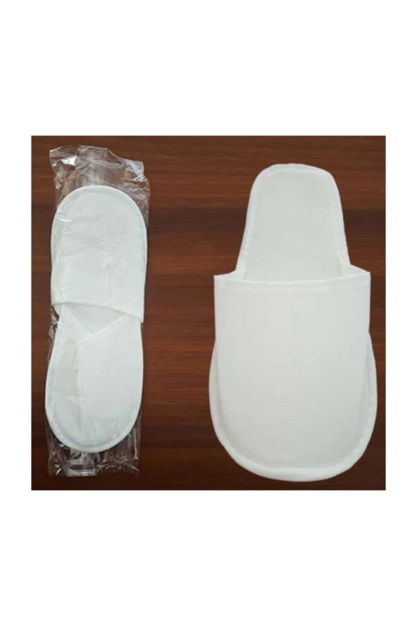 Elyaf Alt Süngerli Tek Kullanımlık Otel Terliği 100 Çift - Resim 4