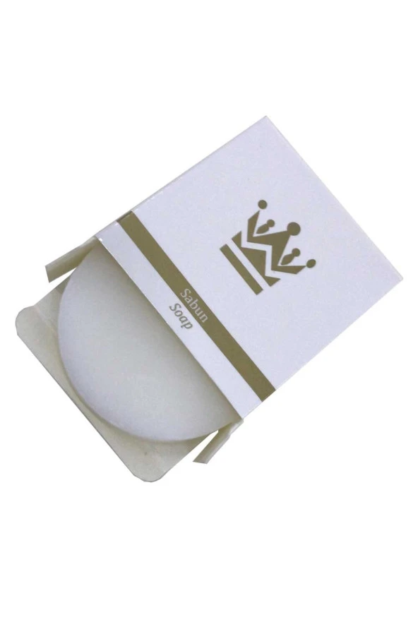 500 Adet Otel Sabunu Buklet Kutulu 15 gr Beyaz Yuvarlak ürün görseli 1