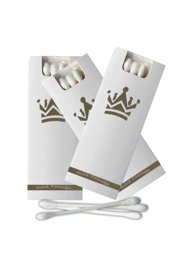 3000 Adet Kulak Temizleme Pamuğu Otel Buklet Için Kulak Temizleme Çubuğu Kutulu 3 Lü Paket ürün görseli 1