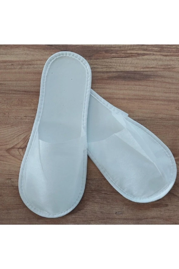 Biyeli Tela Terlik 100 Çift Lüks Otel Terliği Sauna Havuz Hamam Spa ürün görseli