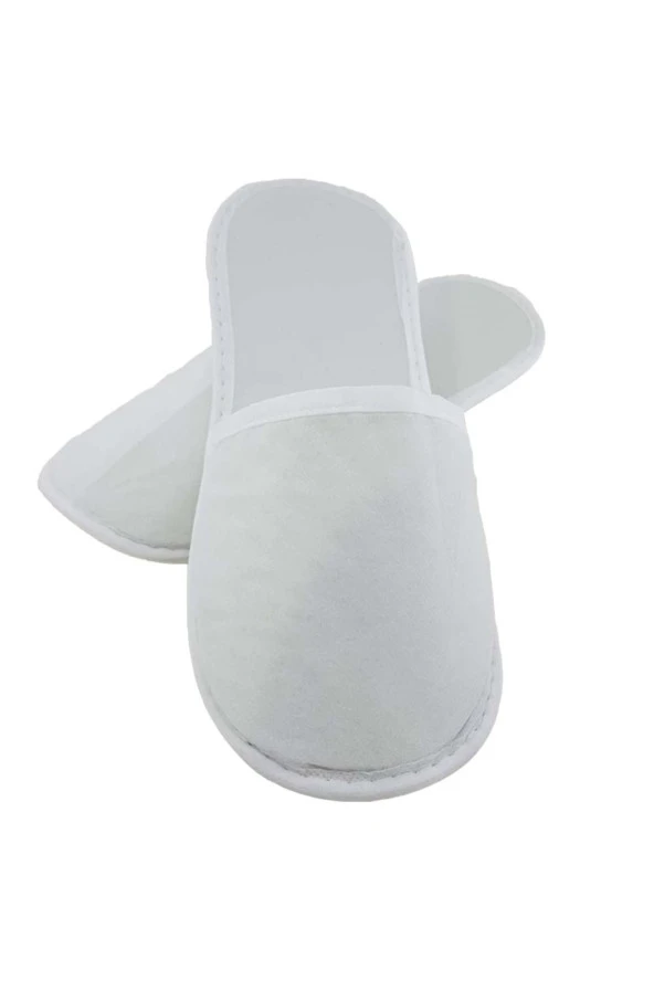 2100 Çift Çevre Biyeli Ağız Biyeli Kalın Taban Beyaz Tela Otel Terliği Tek Kullanımlık Kullan At ürün görseli