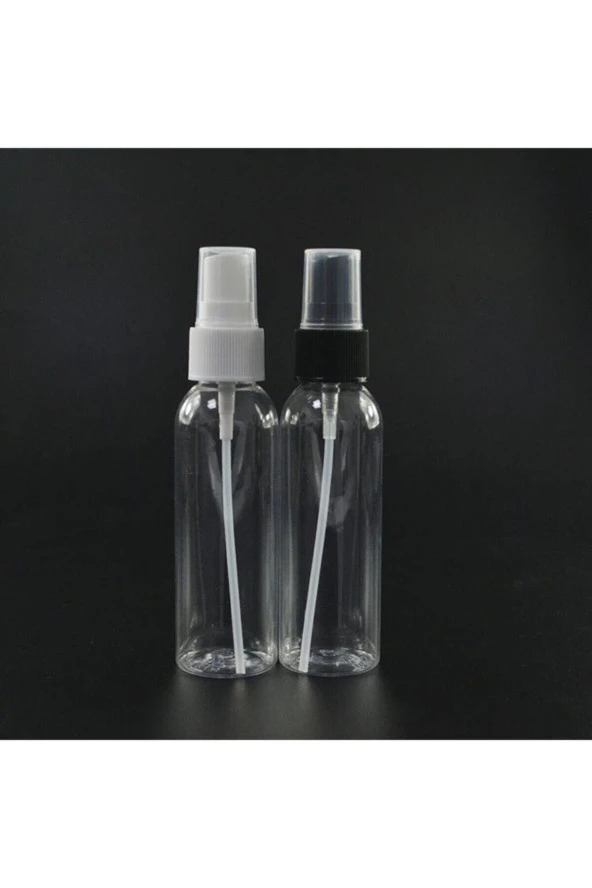 100 Adet 50 Ml Sprey Kapaklı Dezenfektan Ve Kolonya Boş Şişesi - Resim 2