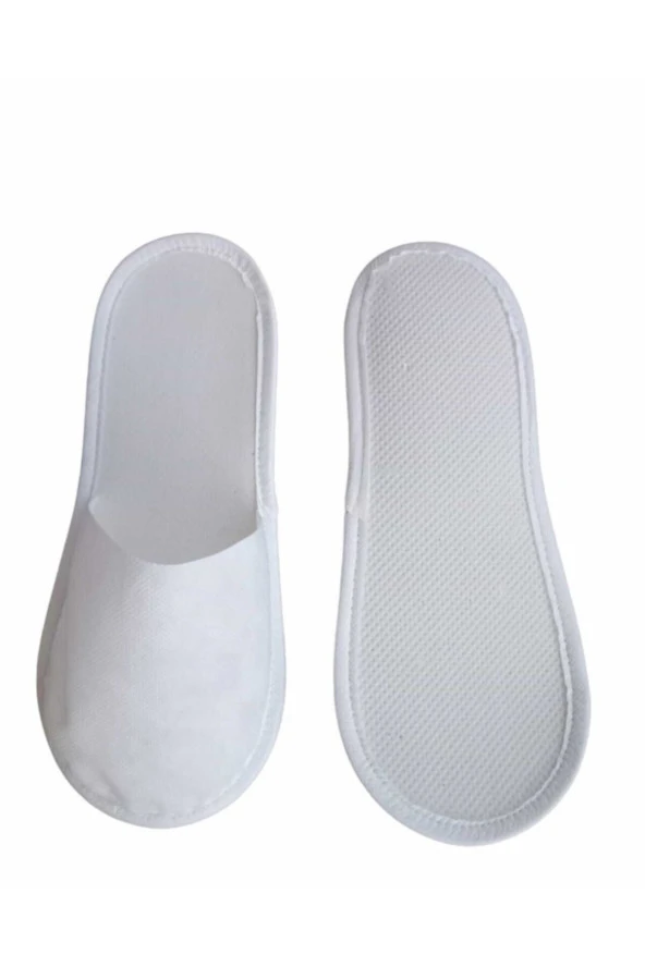 Beyaz 100 Çift Ucuz Otel Terliği  Ince Taban Tela Terlik - Resim 3