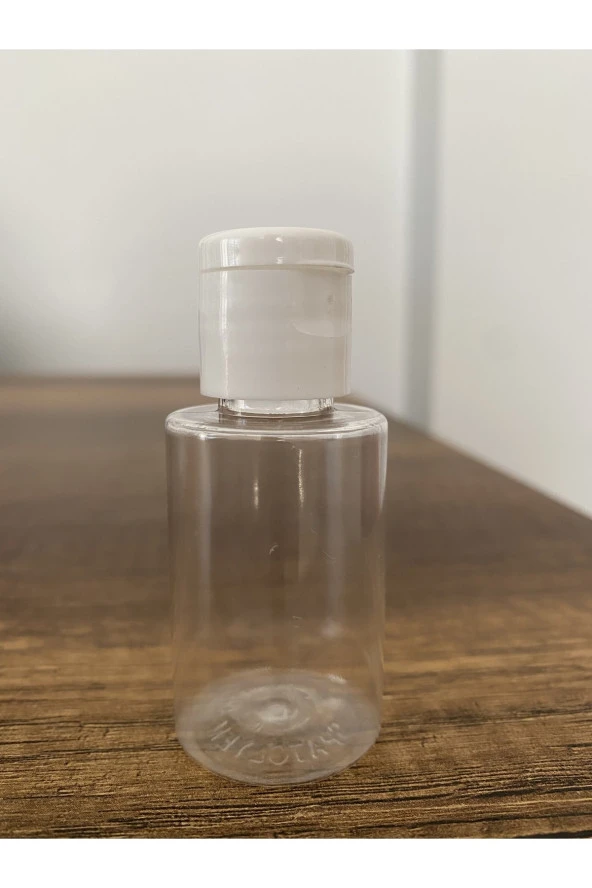 500 Adet 30 ml Şeffaf Plastik Şişe + Flip Top Kapak Dezenfektan Şişesi Açmalı Kapak - Resim 3