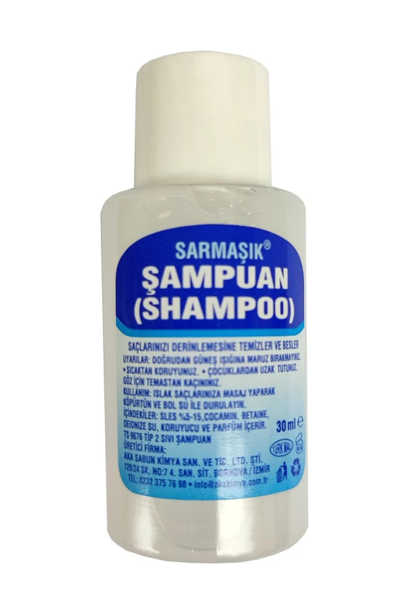 Mini Otel Saç Şampuanı - 30cc/30 Ml. - 300 Adet / Koli