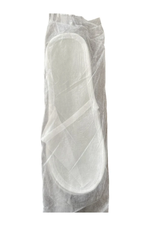 1000 Çift Biyeli Astarlı Beyaz Otel Terlik Tek Kullanımlık ürün görseli 1