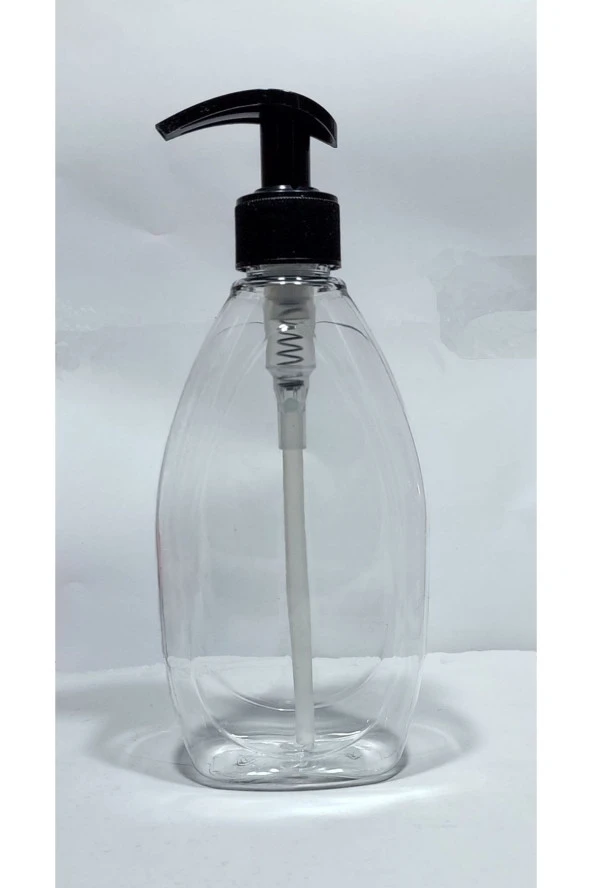 Boş Fısfıs sıvı sabun pompalı Şişe 400 Ml Şeffaf 3 adet - Resim 2