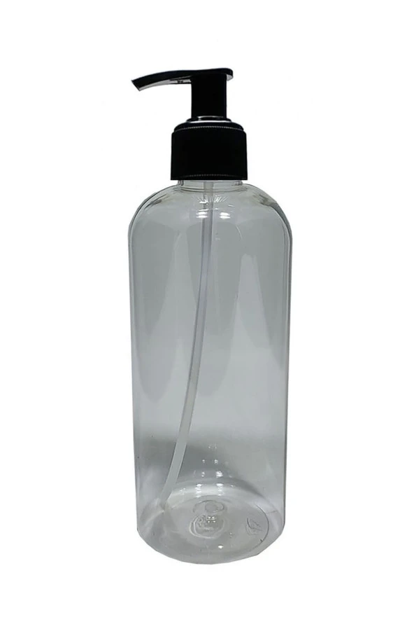 3 Adet 400 Ml Sabun,dezenfekten Siyah Pompalı Boş Pet Şişe - 1