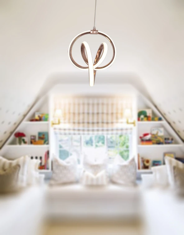 TT Aydınlatma TT317-FSR  Stilla Modeli Fransız Sarısı Kaplama Led Avize - Resim 3