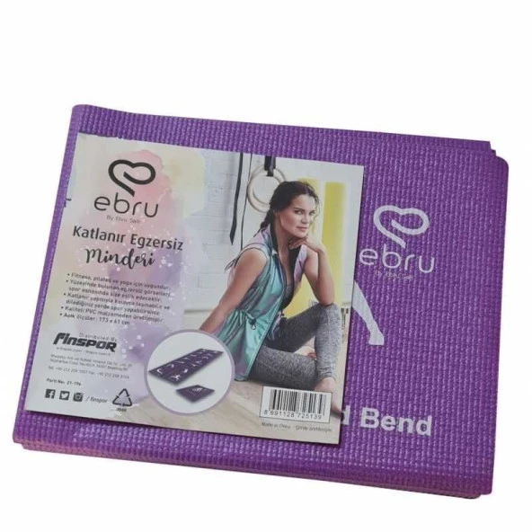 Ebru Mor Katlanır Egzersiz Minderi - Resim 3