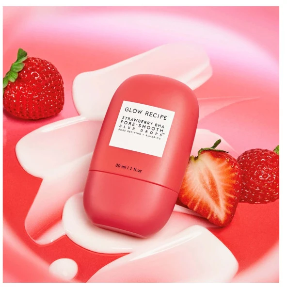 GLOW RECIPE Strawberry BHA Pore-Smooth Blur Drops - Gözenek Sıkılaştırıcı Serum 30 ML - 4