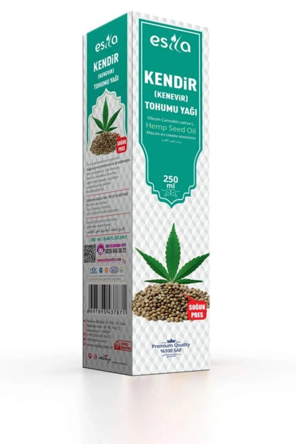 Kenevir Tohumu Yağı 250 Ml.