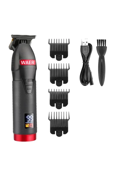 Profesyonel Dijital Ekranlı Cilde Zararsız Saç Sakal Tıraş Makinesi Şarj Göstergeli - 8