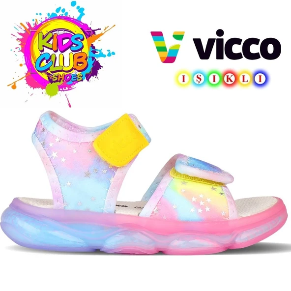 Vicco Nia Ortopedik Işıklı Çocuk Sandalet - Resim 4