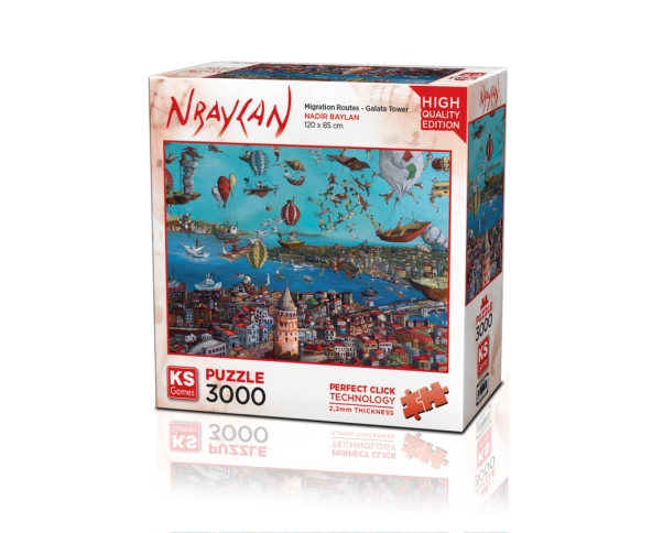 KS Puzzle 3000 Parça Nbaylan Migration Routes-Galata Tower