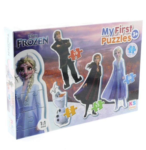 KS Baby Puzzle Frozen My First Puzzle 4 in 1 Çerçevesiz - 2