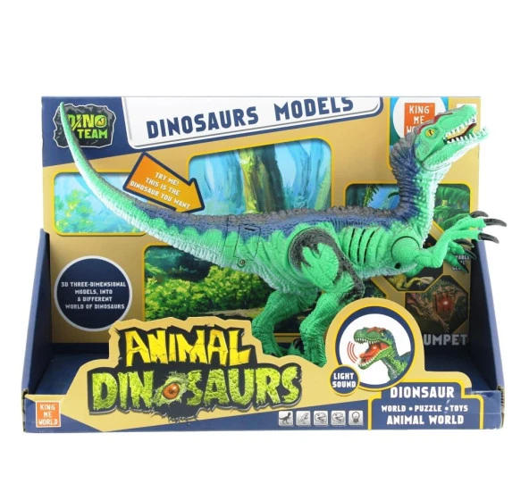 Sesli ve Işıklı Dinozor Raptor 30 cm - 2