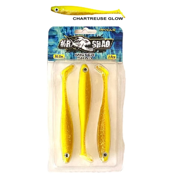 Ryuji Mister Shad 10cm 7gr Silikon Yapay Yem (3Adet) - 2