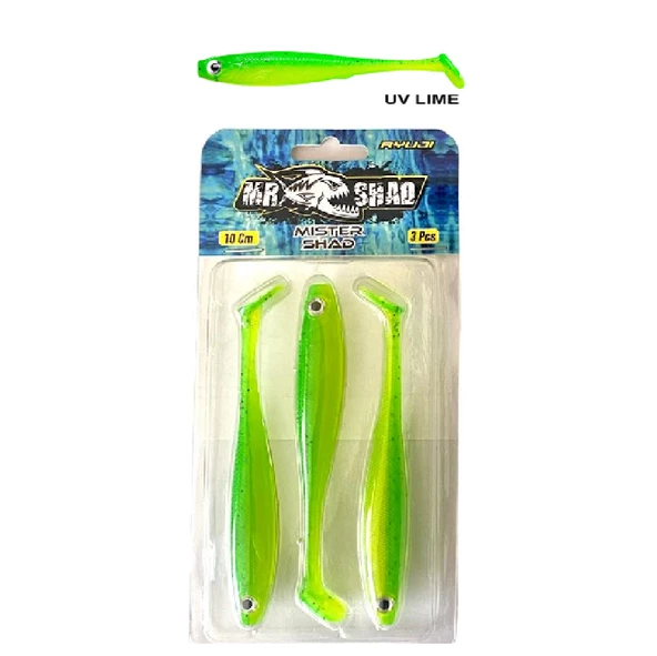 Ryuji Mister Shad 10cm 7gr Silikon Yapay Yem (3Adet) - 3