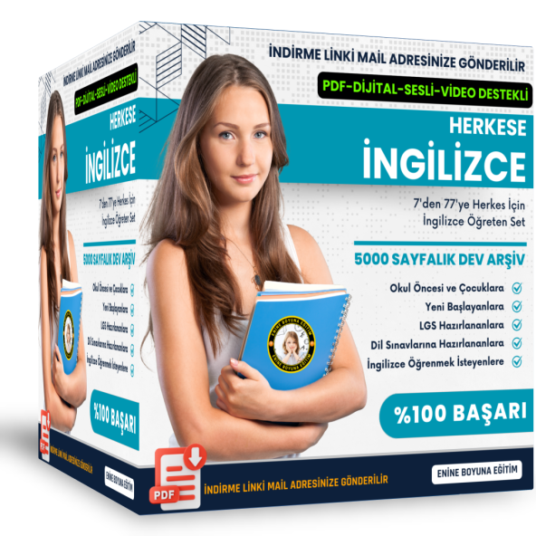 Herkese İngilizce Öğreten Eğitim Seti (5000 Sayfa) - 1