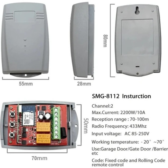 Kumanda Modülü Dünyanın Her Yerinden Cep Telefon Ile Garaj Kapısını Açıp Kapatan Wifi Modül - 5