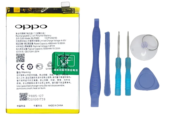 Oppo A76 - Blp885 -Batarya Pil Sıfır Orijinal + TAMİR SETİ