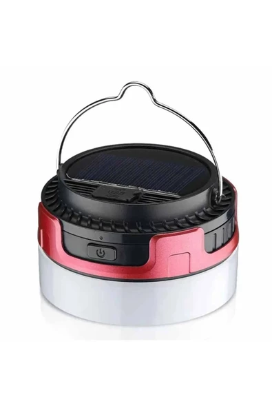 5 Modlu Solar Güneş Panelli Powerbank Usb Kamp Çadır Lambası Led Şarjlı Işıldak El Feneri