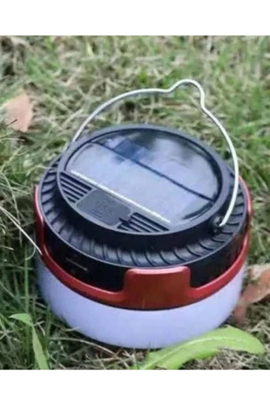 5 Modlu Solar Güneş Panelli Powerbank Usb Kamp Çadır Lambası Led Şarjlı Işıldak El Feneri - 4