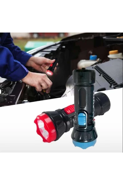 Yüksek güç taşınabilir süper parlak acil meşale şarj edilebilir LED lamba mini el feneri - 4