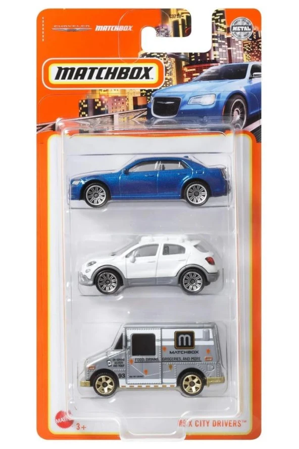 Matchbox Üçlü Araba Seti MBX CITY DRIVERS HFK14 C3713