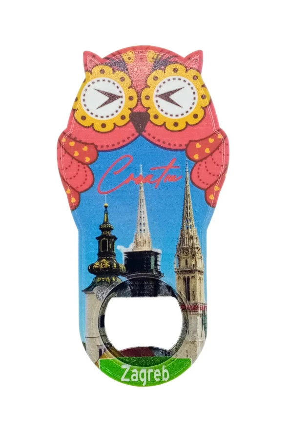 Hırvatistan Temalı Baykuş Magnet Kapak Açacak - Resim 3