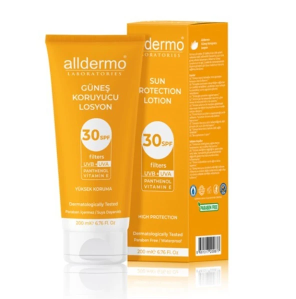 Alldermo Güneş Koruyucu Losyon SPF30 200 ml