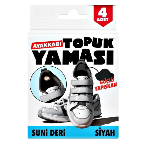 Ayakkabı Topuk Yaması Ayakkabı Tamir Yaması Sunni deri Kendinden Yapışkanlı-SİYAH - 2