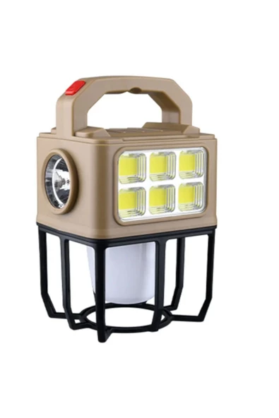 Güneş Enerjisi Kamp Işıkları Şarj Edilebilir Kamp Işığı Çok Fonksiyonlu Taşınabilir Lamba - 9